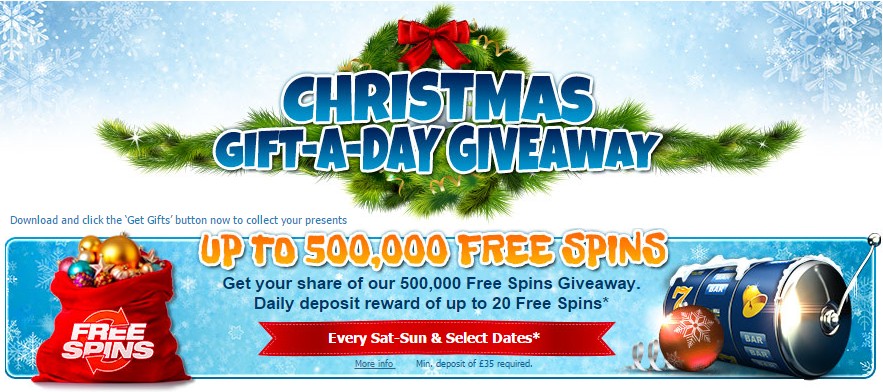up to 500,000 free spins!