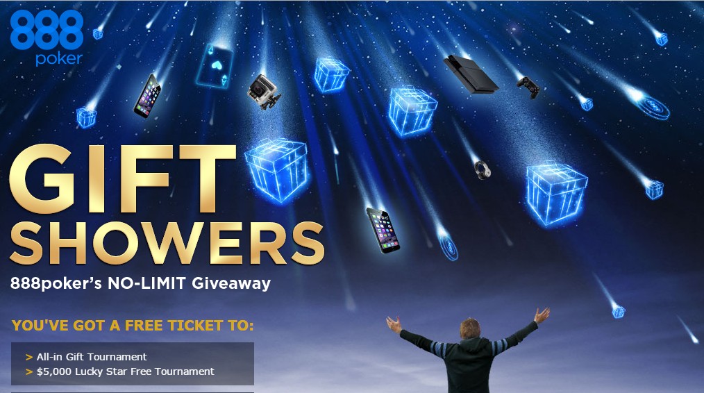 888Poker Gift Showers