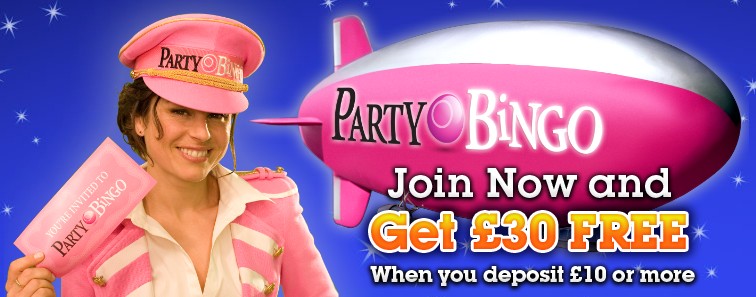 Party Bingo - £30 Welcome Bonus Party Bingo - £30 Welcome Bonus