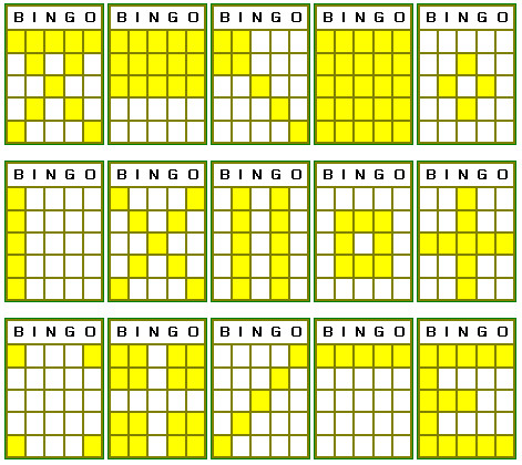 bingo winning patterns