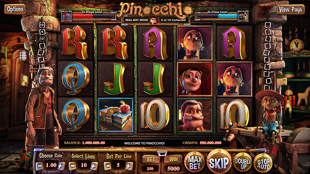 Pinocchio 3D slot from Betsoft