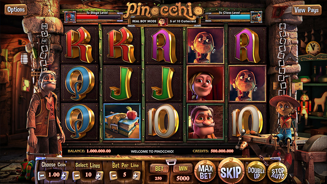 Pinocchio 3D slot from Betsoft Pinocchio 3D slot from Betsoft