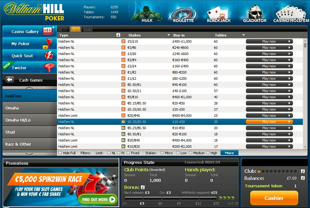 William Hill Poker Lobby William Hill Poker Lobby