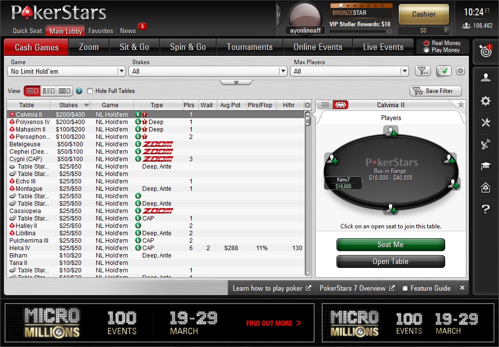 Pokerstars Lobby Pokerstars Lobby