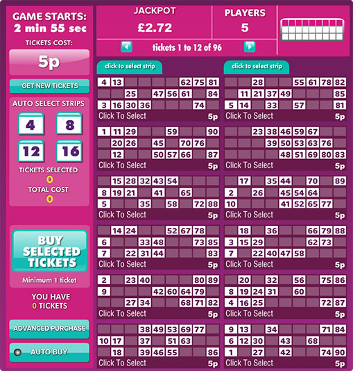 90 ball card layout